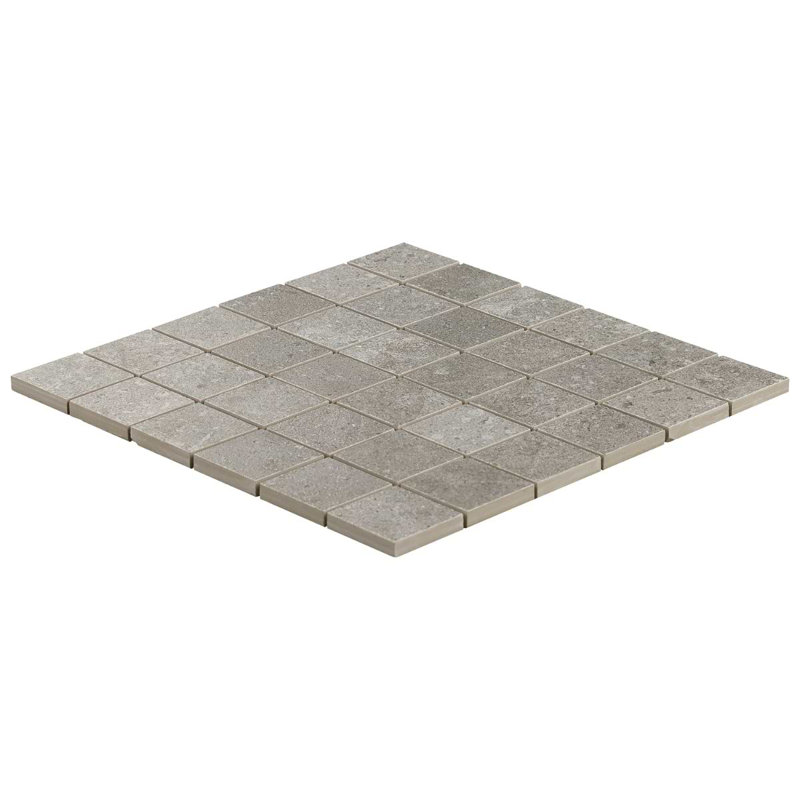 New Rock 2X2 Matte Porcelain Mosaic, Fossil Dark Gray