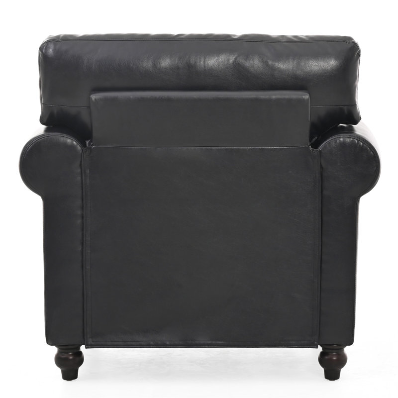 Canapé 1 place., Polyuréthane noir