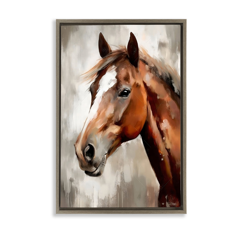 Chocolate Pony Portrait Floating Frame, design by Creative Studio, Montalcino Elm Floater Frame, 25" H x 17" W