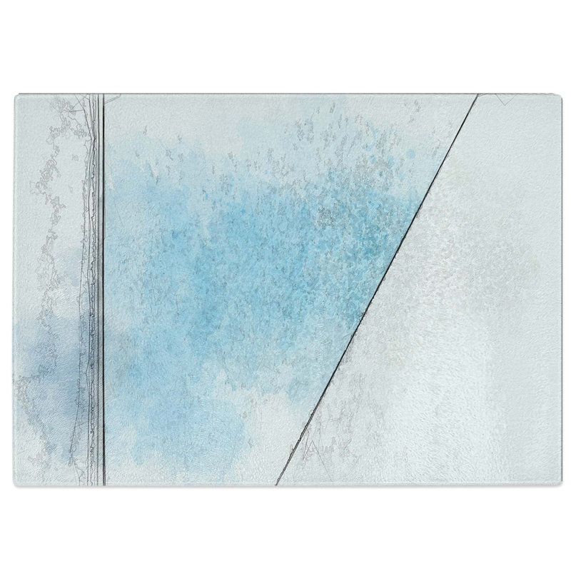 Tempered Glass Upward Stripe in Abstract Chopping Board, 39 cm W x 28.5 cm L