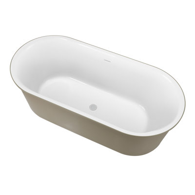 Brunello 59'' x 27.55'' Undermount Soaking Acrylic Bathtub