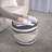 Diamond Handcrafted Fabric Cylindrical Pouf-106806570