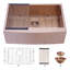 Évier de cuisine de ferme en or rose 33 po, évier à tablier frontal en acier inoxydable de calibre 16, cuve simple profonde 33 x 21 x 10 po | Idée de cadeau
