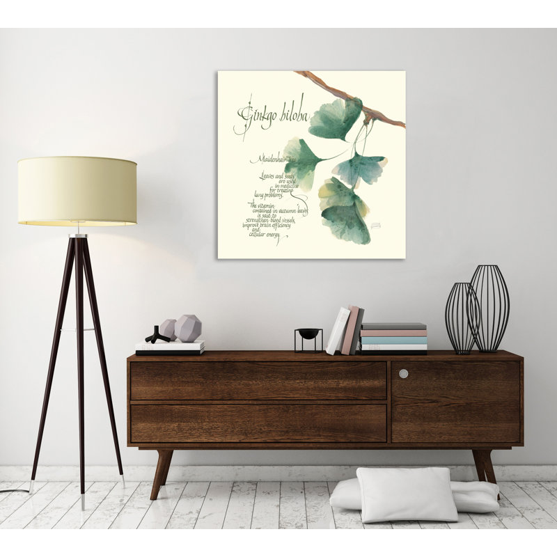 "Ginkgo Biloba", toile tendue par Chris Paschke, H 30 po x l 30 po x P 1,5 po