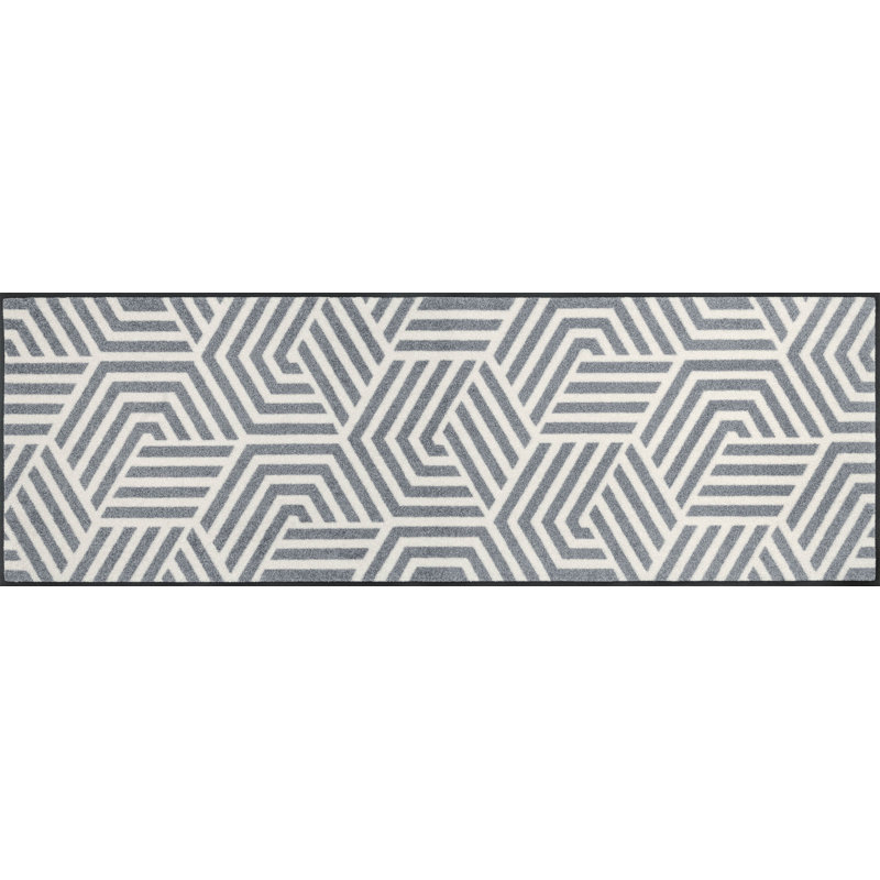Non-Slip Geometric Indoor Doormat, Runner 60 x 180cm
