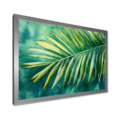 «Green Tropical Safari Palms II», art mural palmier