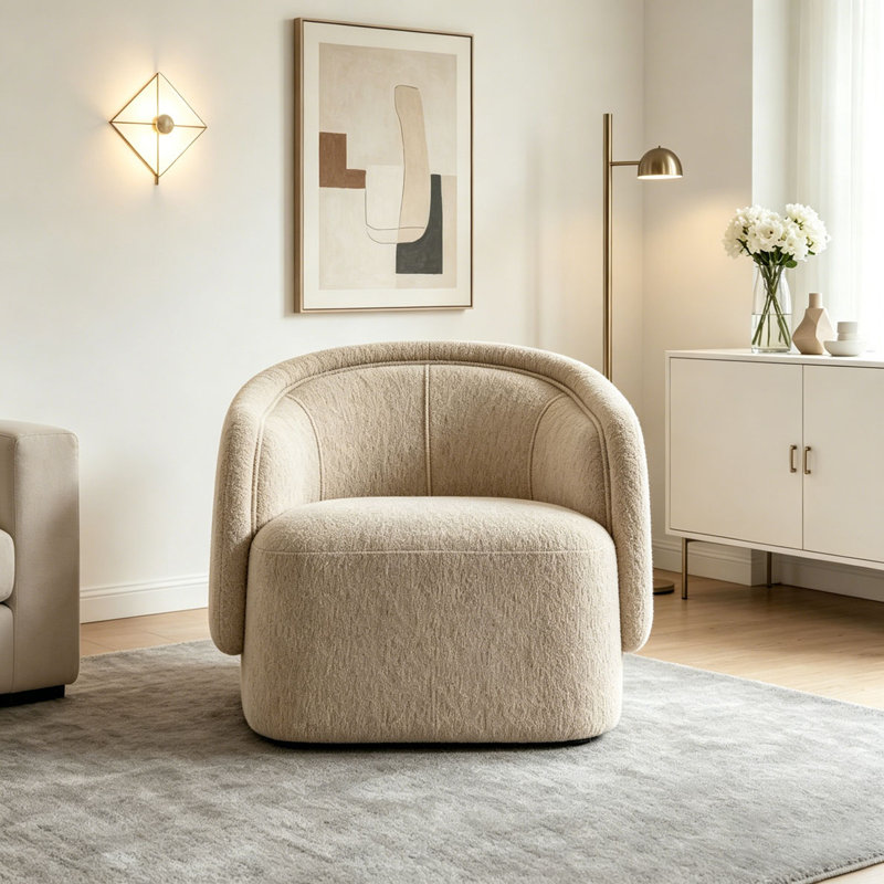 Fauteuil d'appoint incurvé, Espresso