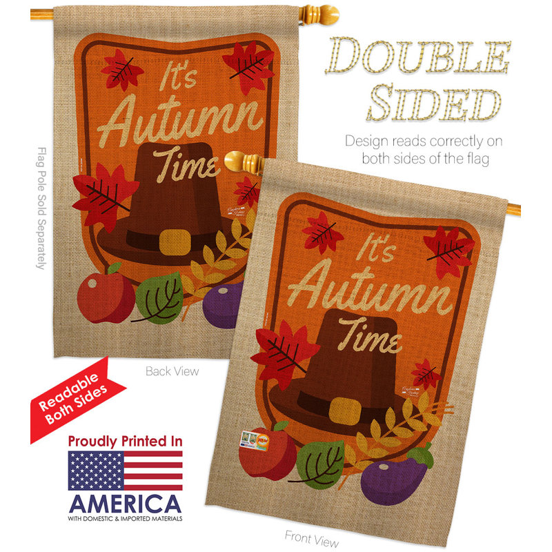 Drapeau de maison 40 po x 28 po en polyester It's Autumn
