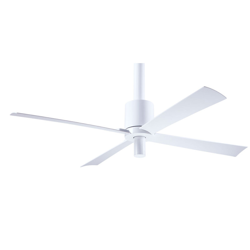 Pensi Downrod Ceiling Fan, Gloss White, Wall Control, White