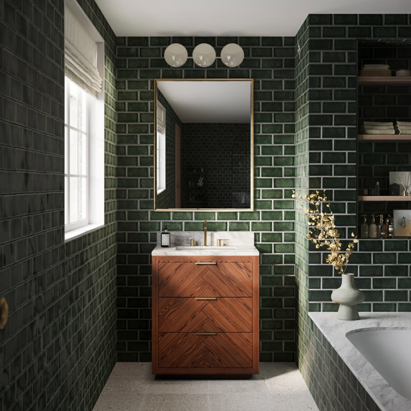 Marilyn 30" Freestanding Standard Single Bathroom Vanity with Top