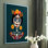 «Bright Day of the Dead I», reproduction encadrée - bois massif