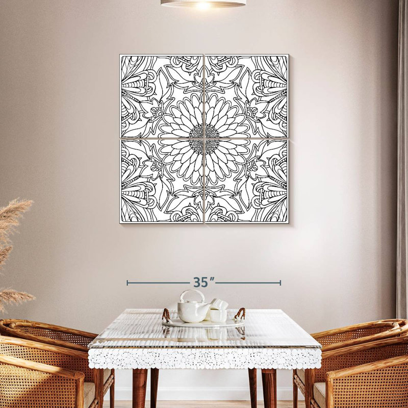 Kerner Kaleidoscopic Sunflower, 38'' H x 38'' W