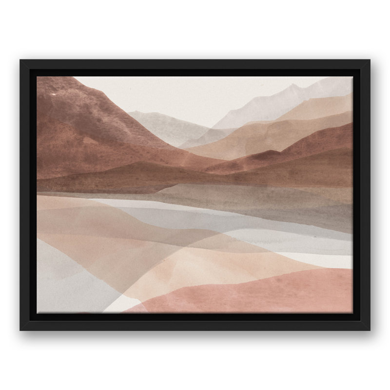 Paysage à l'aube, toile encadrée flottante, H 13,75 po x l 17,75 po x P 1,75 po