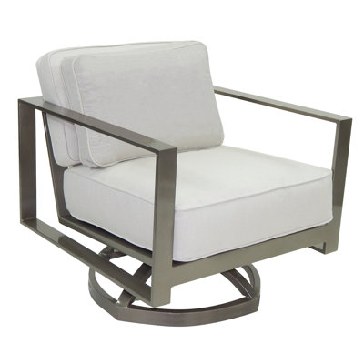 Park Place Cushioned Lounge Swivel Rocker w/One Pillow