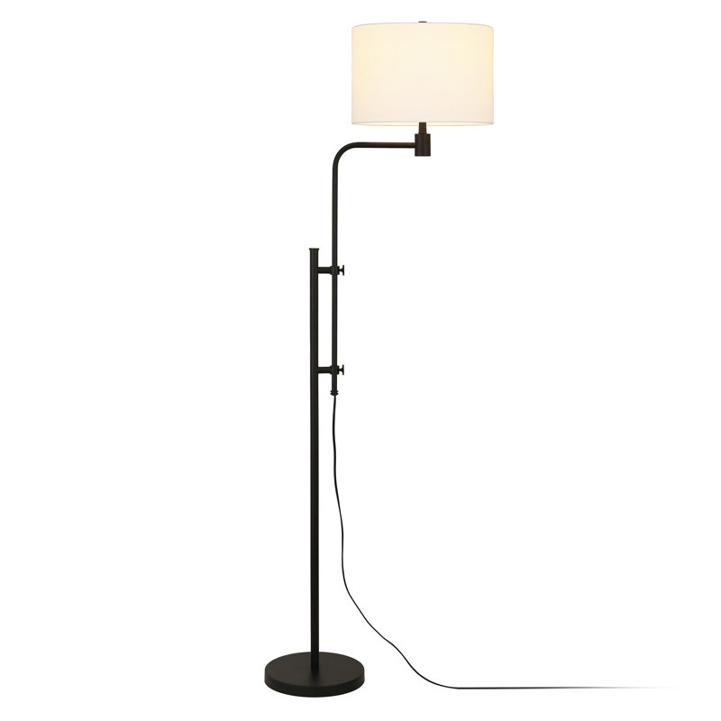 Polly 72'' Swing Arm Floor Lamp, Blackened Bronze