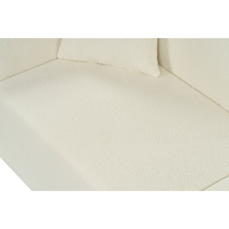 Upholstered 87.5 " Sofa, Beige bouclé