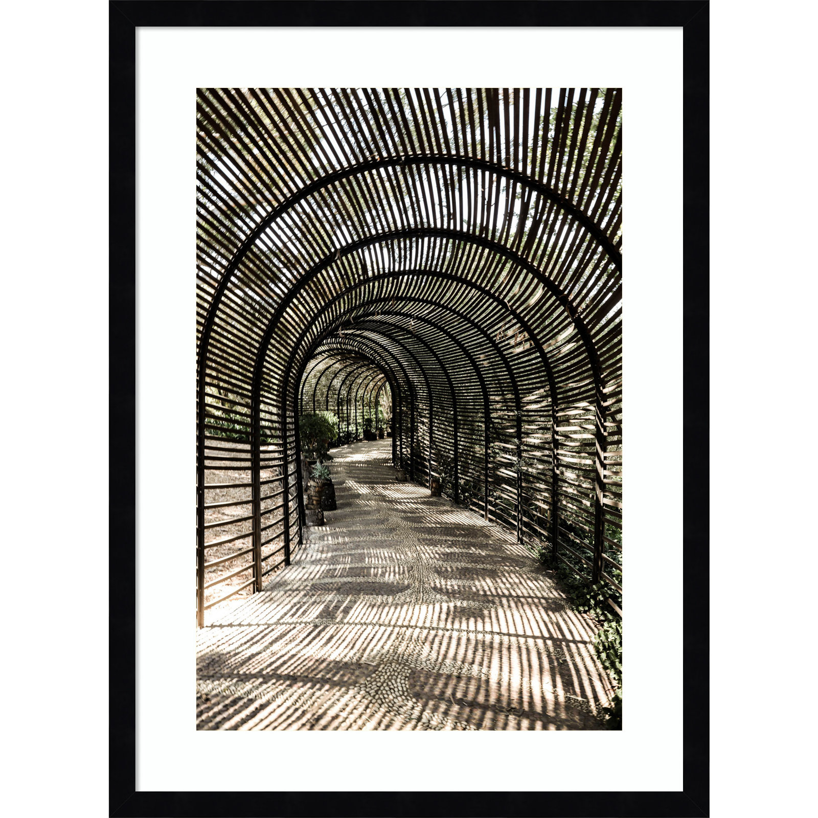 Nihan "Shadow Garden" Print, Black , 25" H x 19" W