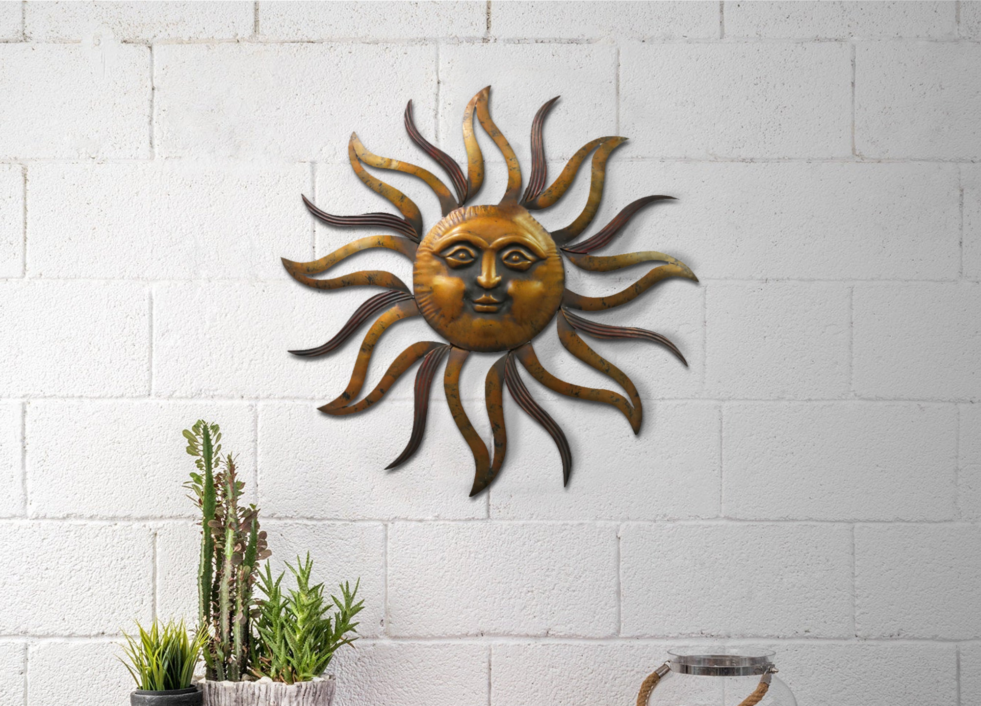 World Menagerie Smiling Metal Sun Wall Décor & Reviews Wayfair Canada