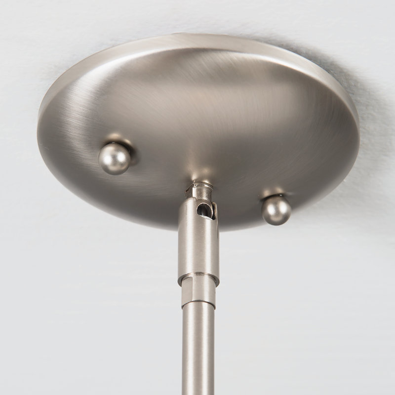 1 - Light Single Pendant, Brushed Nickel