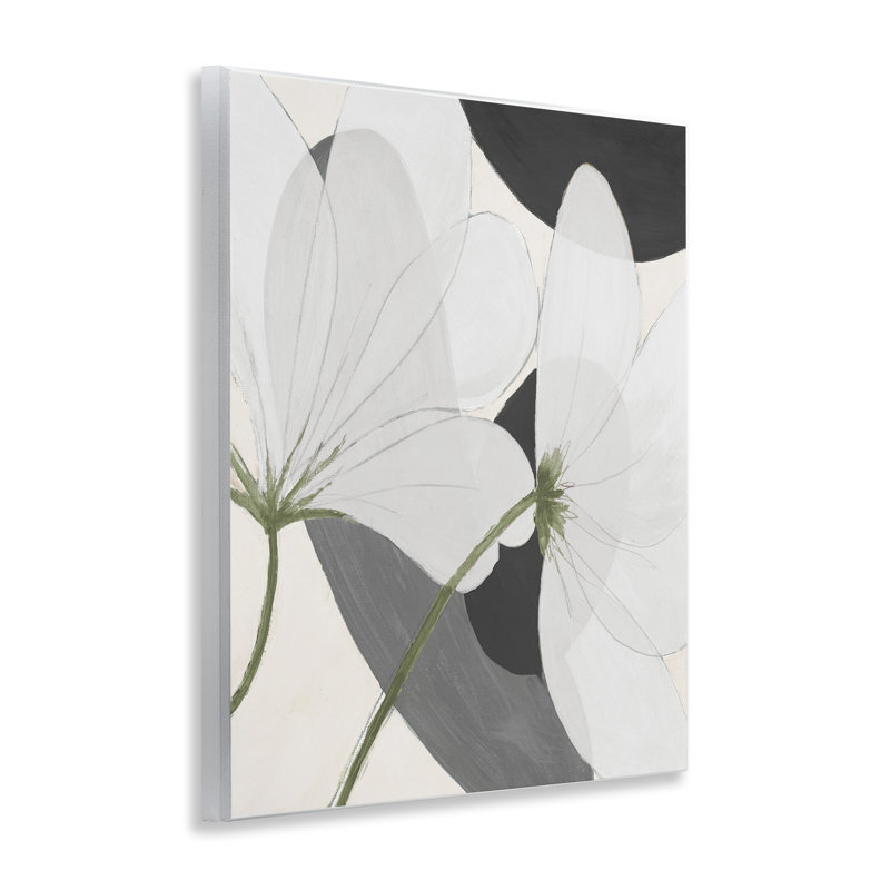 Abstrait, art floral rétro sur bois par Patricia Pinto
