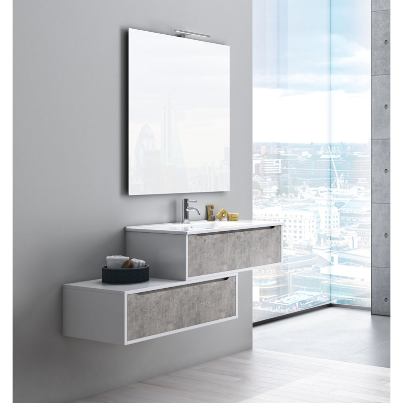 Yatts Bathroom Cabinet, Cement