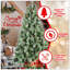 Arbre de Noël avec 66 pommes de pin - 988 pointes, branches mixtes en PVC et en aiguilles dures, structure à charnières pour une installation facile, support en métal robuste - arbre de Noël complet réaliste-708870437