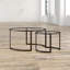Tables basses rondes imbriquées en verre et en acier 36 po Lauretta-1406572428