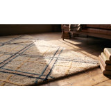 Small Scatter Size Ivory 1920s Hooked American Antique Wool Rug