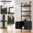 74" Tall Bookshelf With Storage Cabinet, Modern Ladder Bookcase With Wood & Metal Frame, Wall Mount Display Shelf For Living Room, Bedroom, Home Office-745439614