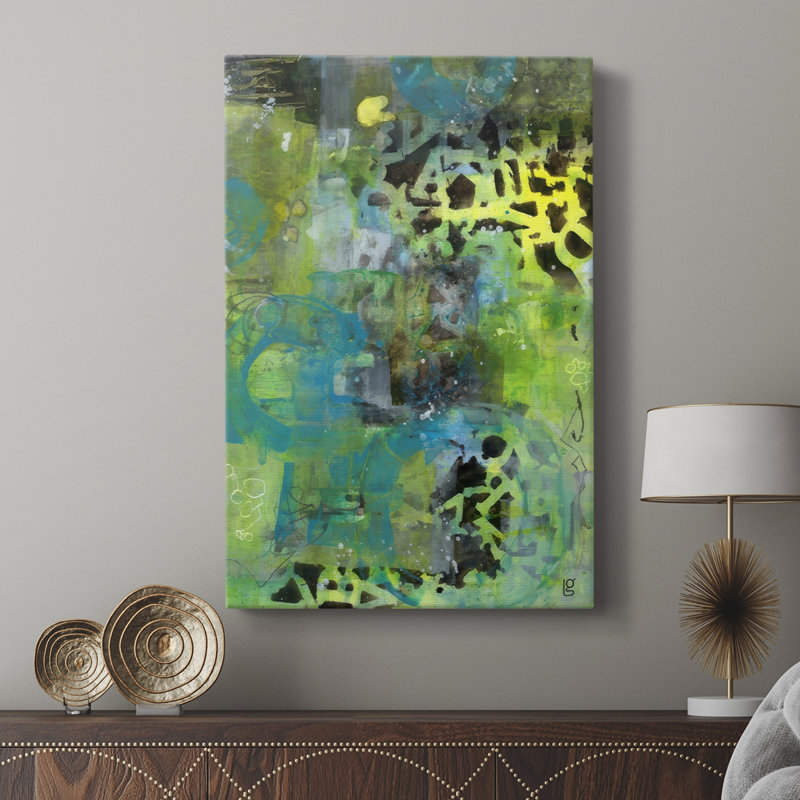 Alphabet soupe abstraite - galerie Cavas sur mesure, H 18 po x l 12 po