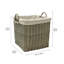 Hand Woven Wicker Laundry Basket with Handles