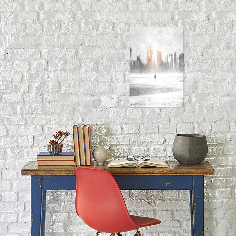 Grey Hope by Viviana Gonzalez - Wrapped Canvas Painting, 101.6 cm H x 66.04 cm W x 3.175 cm D
