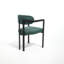 Ensemble de 2 chaises de salle à manger modernes rembourrées avec pieds en métal noir Boucle-1120840470