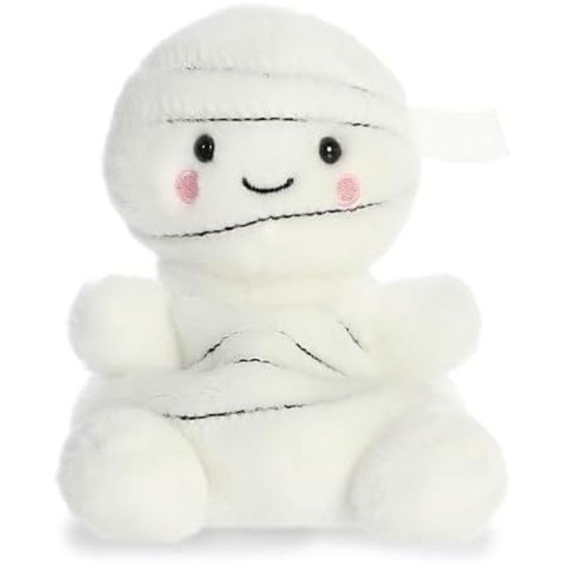Spooky Palm Pals Brendan Mummy Animal - Jeu de poche - Amusant à collectionner - Blanc 5 pouces