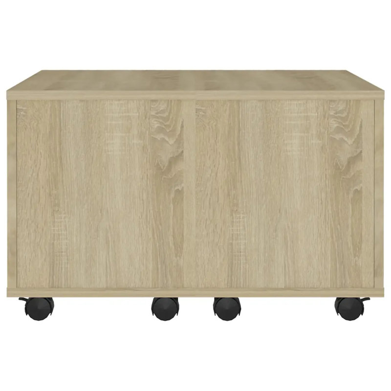 Godart Wheel Coffee Table with Storage, Sonoma Oak