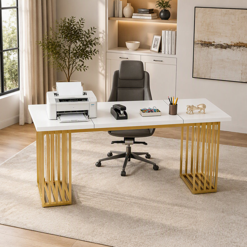 Bureau de direction élégant, fonctionnel et spacieux avec coussins réglables pour une stabilité et un design moderne