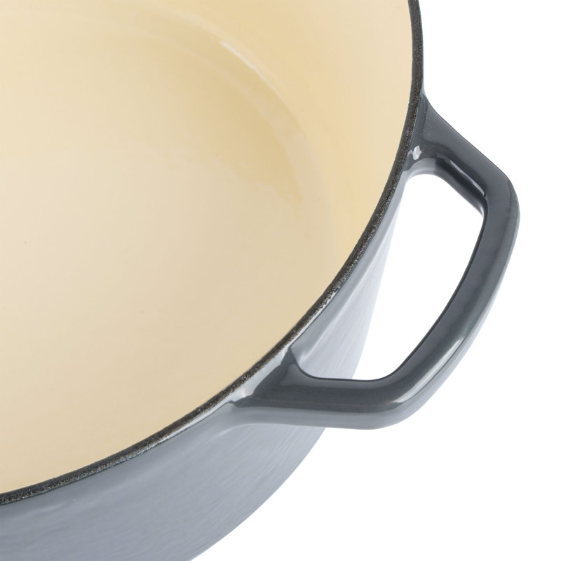 Spice par Tia Mowry Faitout rond en fonte, Gris anthracite