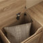 Tabouret d'angle avec rangement en rotin