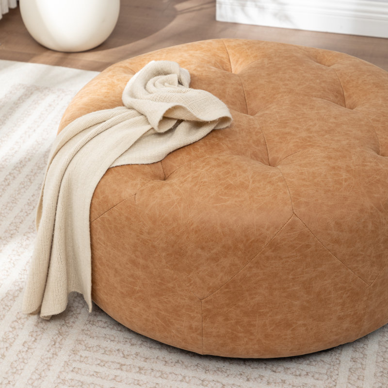 Repose-pieds Castanedo, Polyester - Brun
