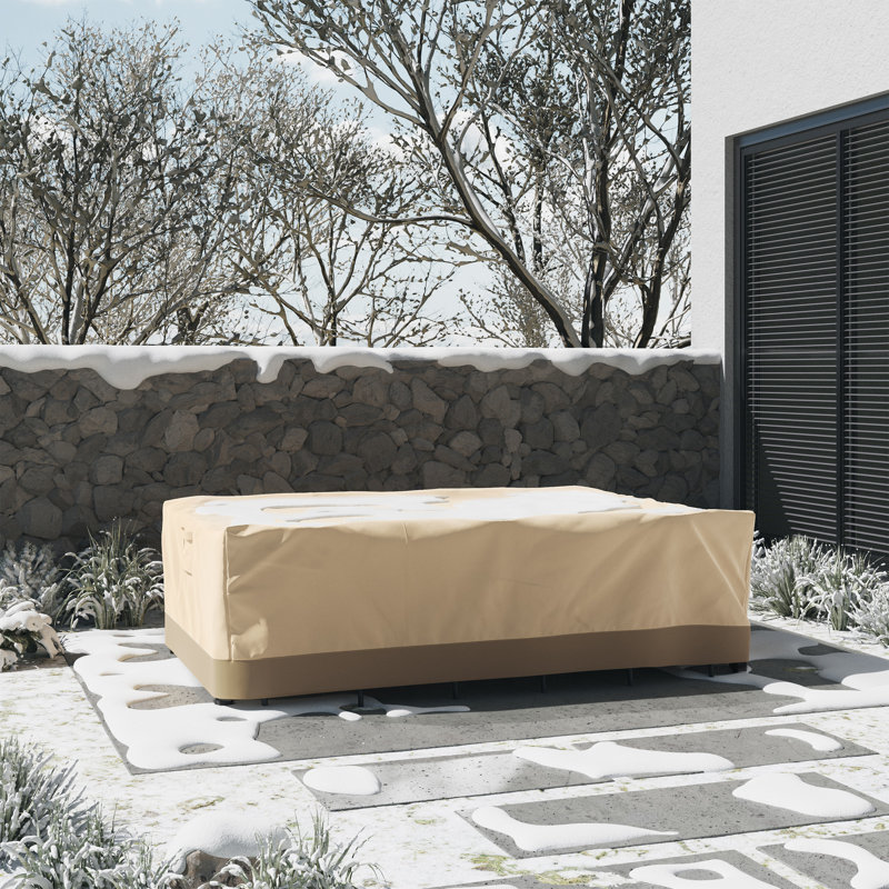  Pure Garden Outdoor Table Cover with UV 50+ and Waterproof Backing - Patio Furniture Covers