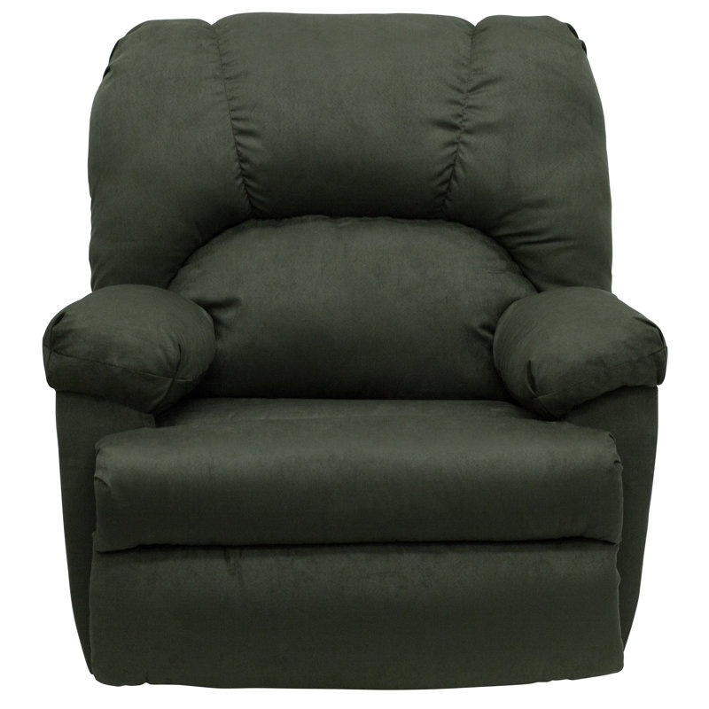 Ranee Upholstered Recliner, Montana Loden Microfiber Suede