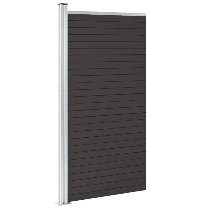 Apolonio Fence Panel WPC 95x186 cm, Black