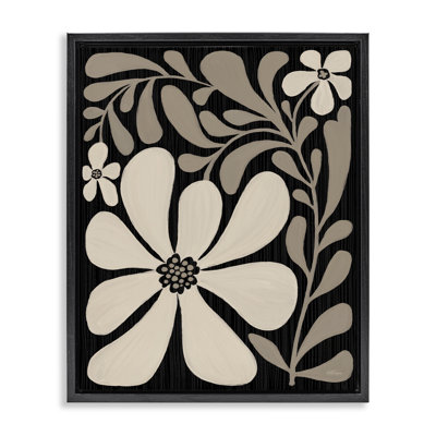 Cadre flottant crème Modern Florals, design par Cat Thurman Designs