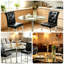 Ensemble de salle à manger 3 pièces à hauteur de bar moderne avec plateau en verre et tabourets de bar capitonnés en cristal pour îlot de cuisine