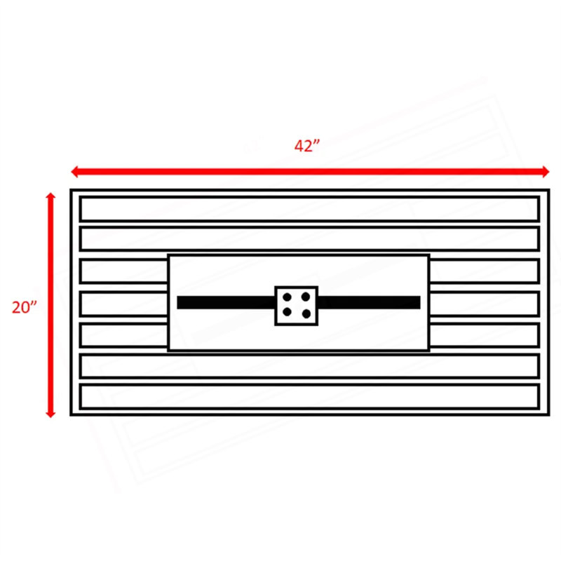 Table de foyer d'extérieur en acier avec couvercle H 25 po x l 42 po