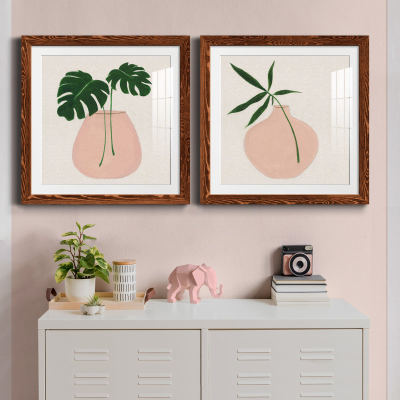 Simple Nature III - Ensemble de 2 peintures, Cadre en érable, H 31,5 po x l 63 po x P 1,5 po