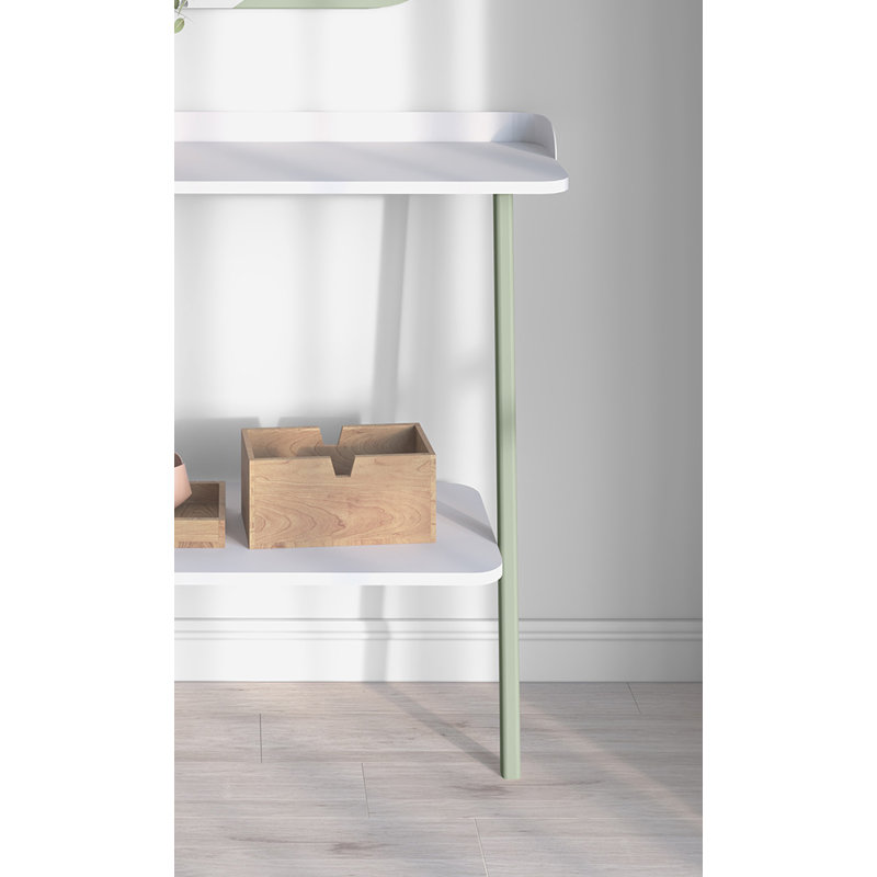 Ahmednur 111cm Console Table, White, Green