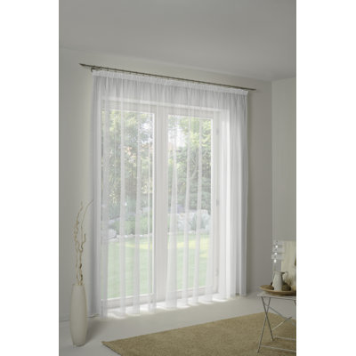 Peck Slot Top Semi Sheer Single Curtain