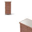Banc de rempotage de 31,5 pouces de large avec plateau en métal et armoire de rangement brun-259653204