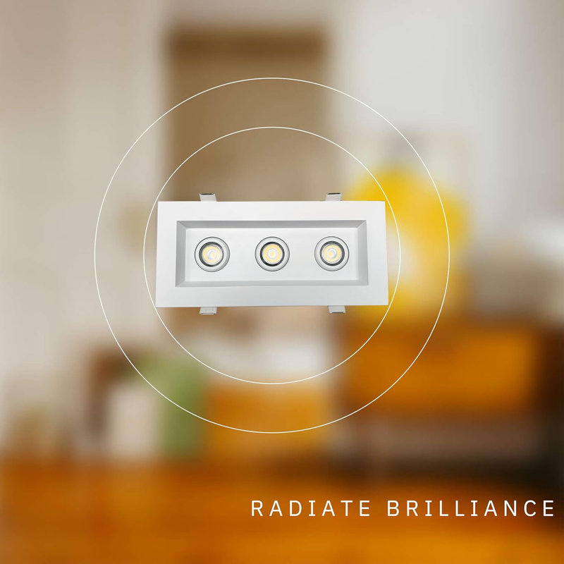 Luminaire à cardan à 2 têtes 3 po 15 W 1200 Lumens 5CCT Perlglow